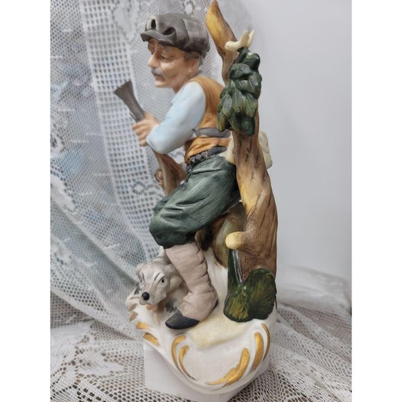 VTG Old Man Bird Hunter w/Dog and Rifle Figurine - Picture 6 of 9